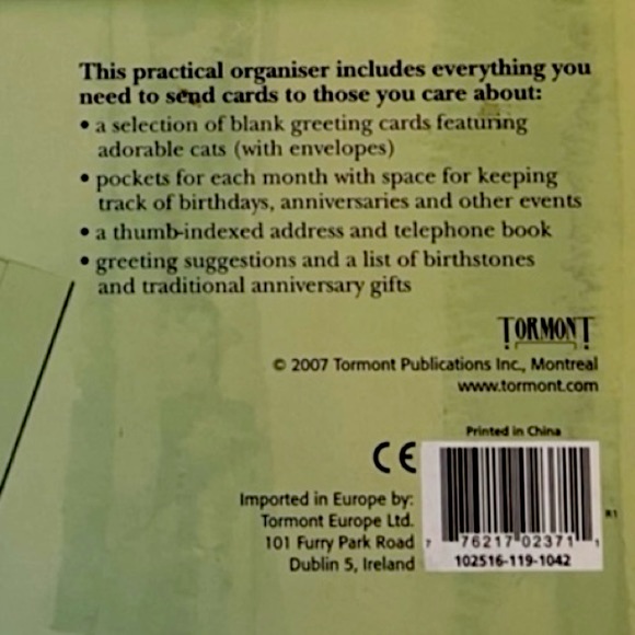 Organizer for Cat Lovers with Blank Greeting Cards - Picture 4 of 5